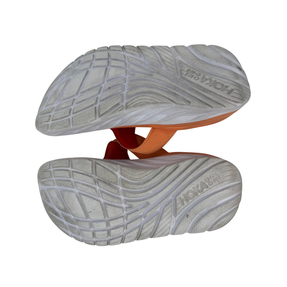 Hoka One One Ora Recovery Flip Sandals Orange Mens 9 Womens 11 unisex - Picture 10 of 11